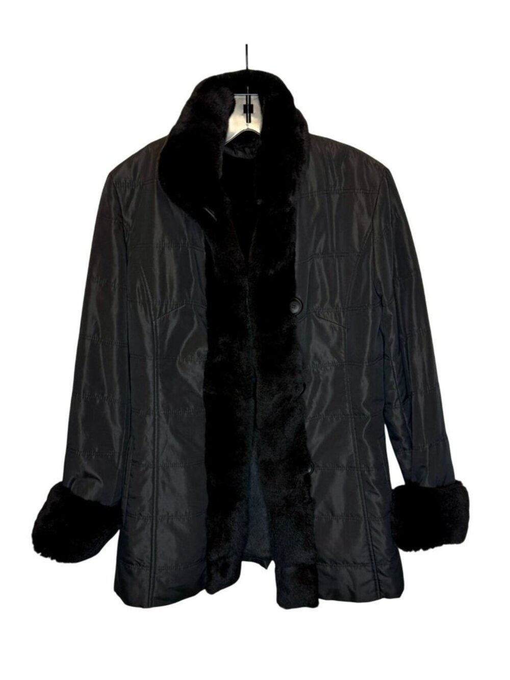 Chosen Couture Collection Vintage Black Reversible Quilted Jacket Y2K - Size S - Picture 2 of 8